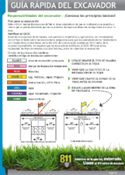 An image of the gsoc excavator quick guide - spanish